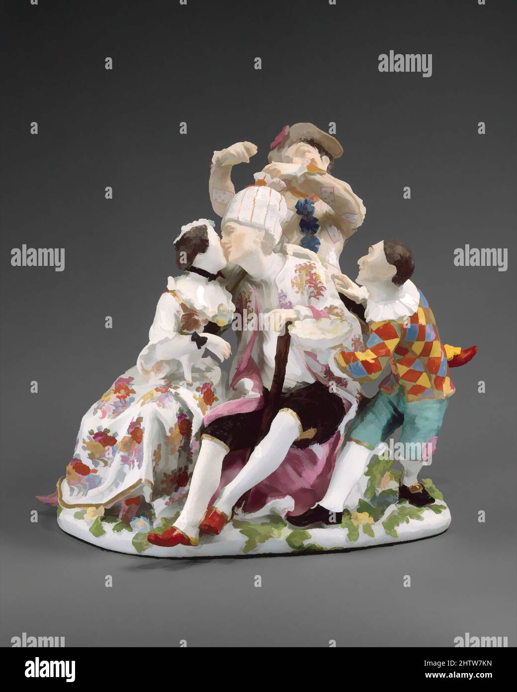 Art inspired by The Deceived Weakling, model ca. 1740, German, Meissen, Hard-paste porcelain, Height: 7 5/16 in. (18.6 cm), Ceramics-Porcelain, Classic works modernized by Artotop with a splash of modernity. Shapes, color and value, eye-catching visual impact on art. Emotions through freedom of artworks in a contemporary way. A timeless message pursuing a wildly creative new direction. Artists turning to the digital medium and creating the Artotop NFT Stock Photo