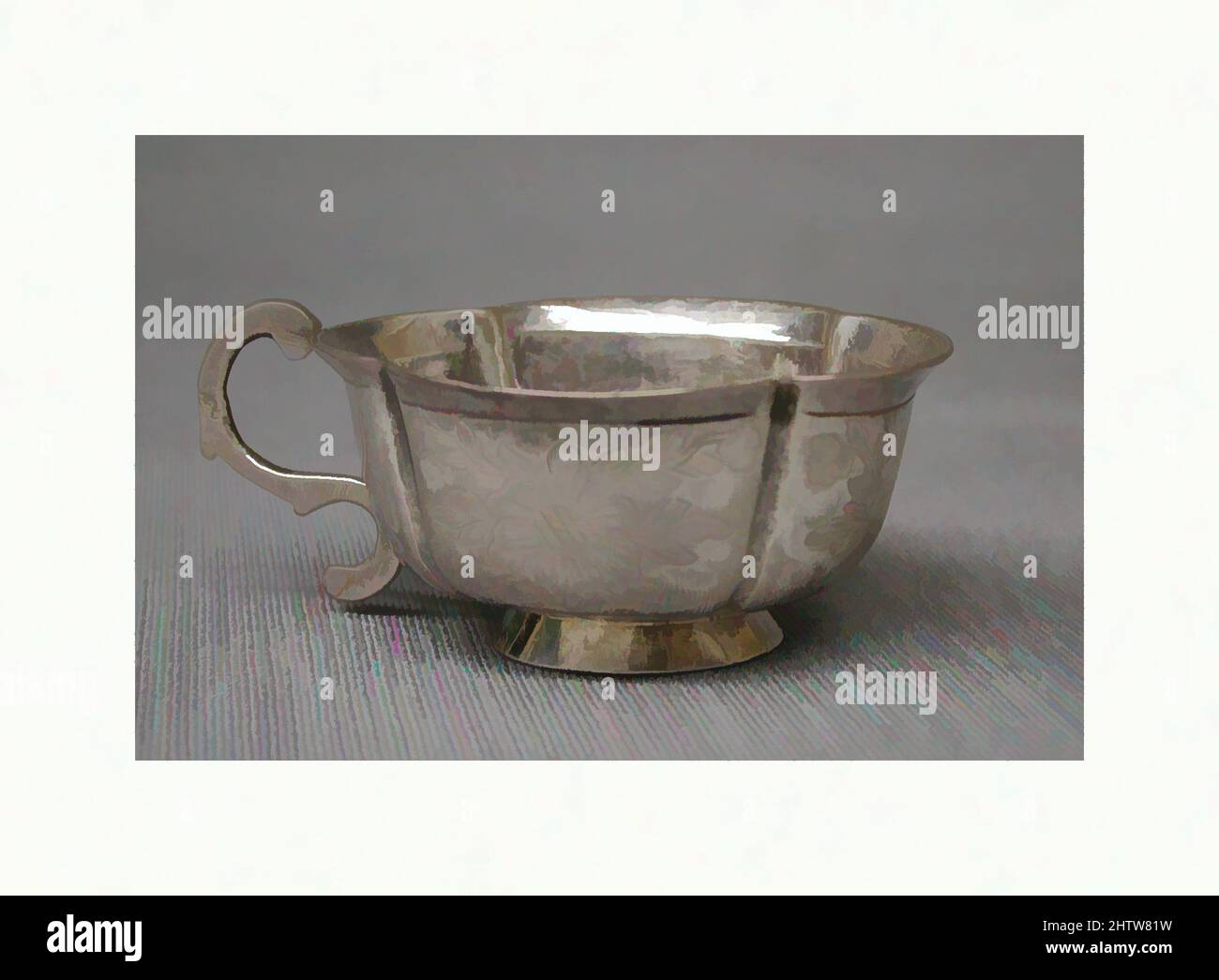 Art inspired by Cup, 1777, Russian (Moscow), Silver, H. 1 3/16 in. (4.6 cm.), Metalwork-Silver, F.G, Classic works modernized by Artotop with a splash of modernity. Shapes, color and value, eye-catching visual impact on art. Emotions through freedom of artworks in a contemporary way. A timeless message pursuing a wildly creative new direction. Artists turning to the digital medium and creating the Artotop NFT Stock Photo