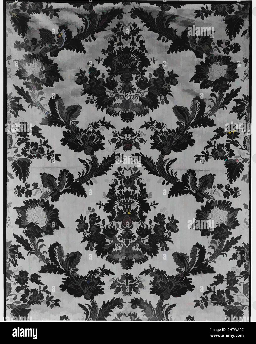 Art inspired by Piece, 1695–1705, Italian, Silk, L. 114 x W. 22 inches (loom width) (289.6 x 55.9 cm), Textiles-Woven, Classic works modernized by Artotop with a splash of modernity. Shapes, color and value, eye-catching visual impact on art. Emotions through freedom of artworks in a contemporary way. A timeless message pursuing a wildly creative new direction. Artists turning to the digital medium and creating the Artotop NFT Stock Photo