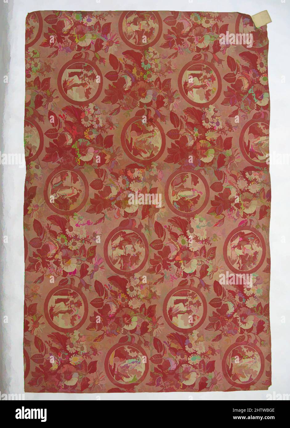 Art inspired by Allegories of Love, first quarter 19th century, French, Cotton, Overall: 34 x 53 1/2 in. (86.4 x 135.9 cm), Textiles-Printed, Classic works modernized by Artotop with a splash of modernity. Shapes, color and value, eye-catching visual impact on art. Emotions through freedom of artworks in a contemporary way. A timeless message pursuing a wildly creative new direction. Artists turning to the digital medium and creating the Artotop NFT Stock Photo