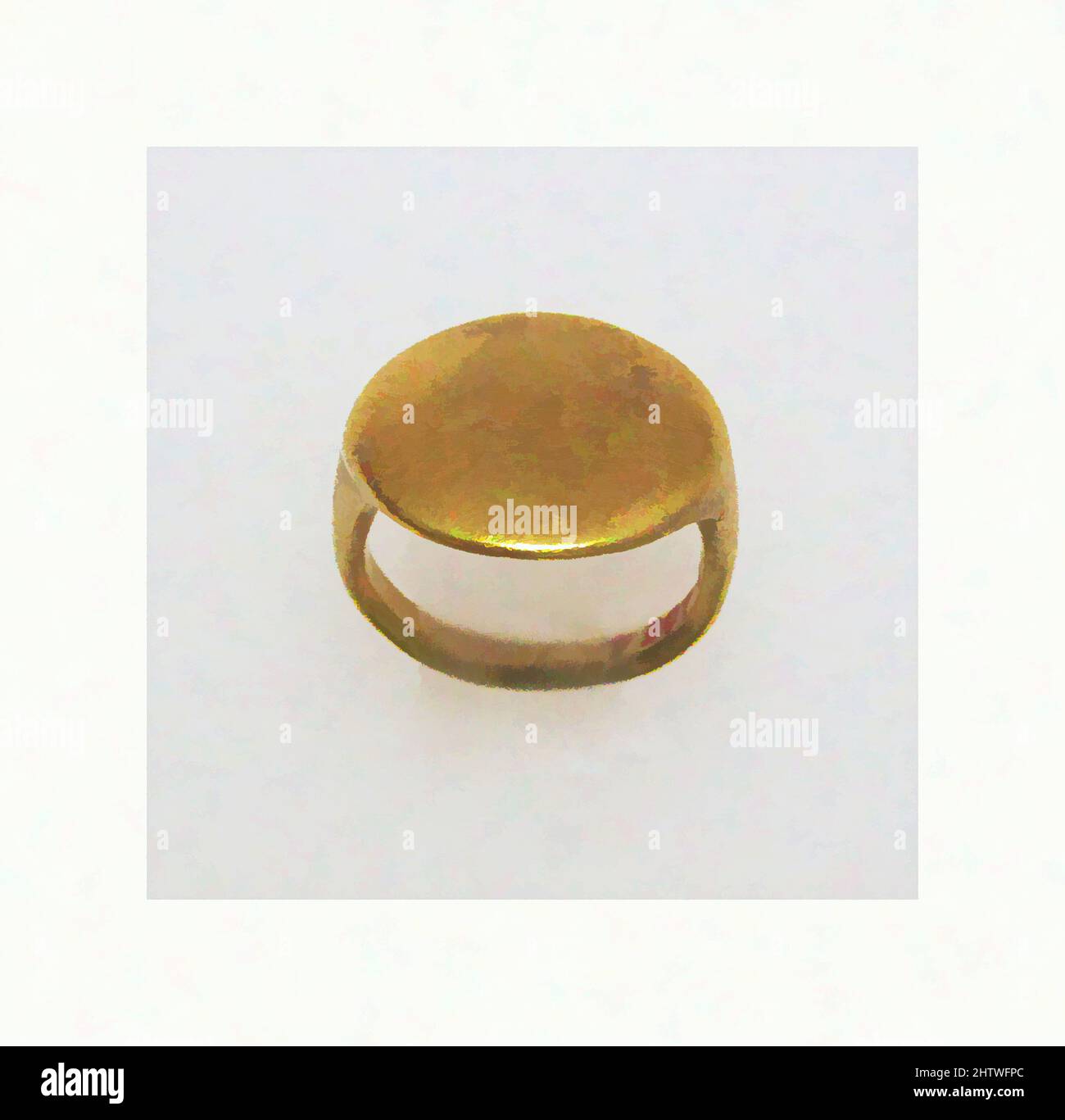 Art inspired by Ring, Gold, Other: 3/4 × 3/4 × 5/8 in. (1.9 × 2 × 1.6 cm), Gold and Silver, Classic works modernized by Artotop with a splash of modernity. Shapes, color and value, eye-catching visual impact on art. Emotions through freedom of artworks in a contemporary way. A timeless message pursuing a wildly creative new direction. Artists turning to the digital medium and creating the Artotop NFT Stock Photo
