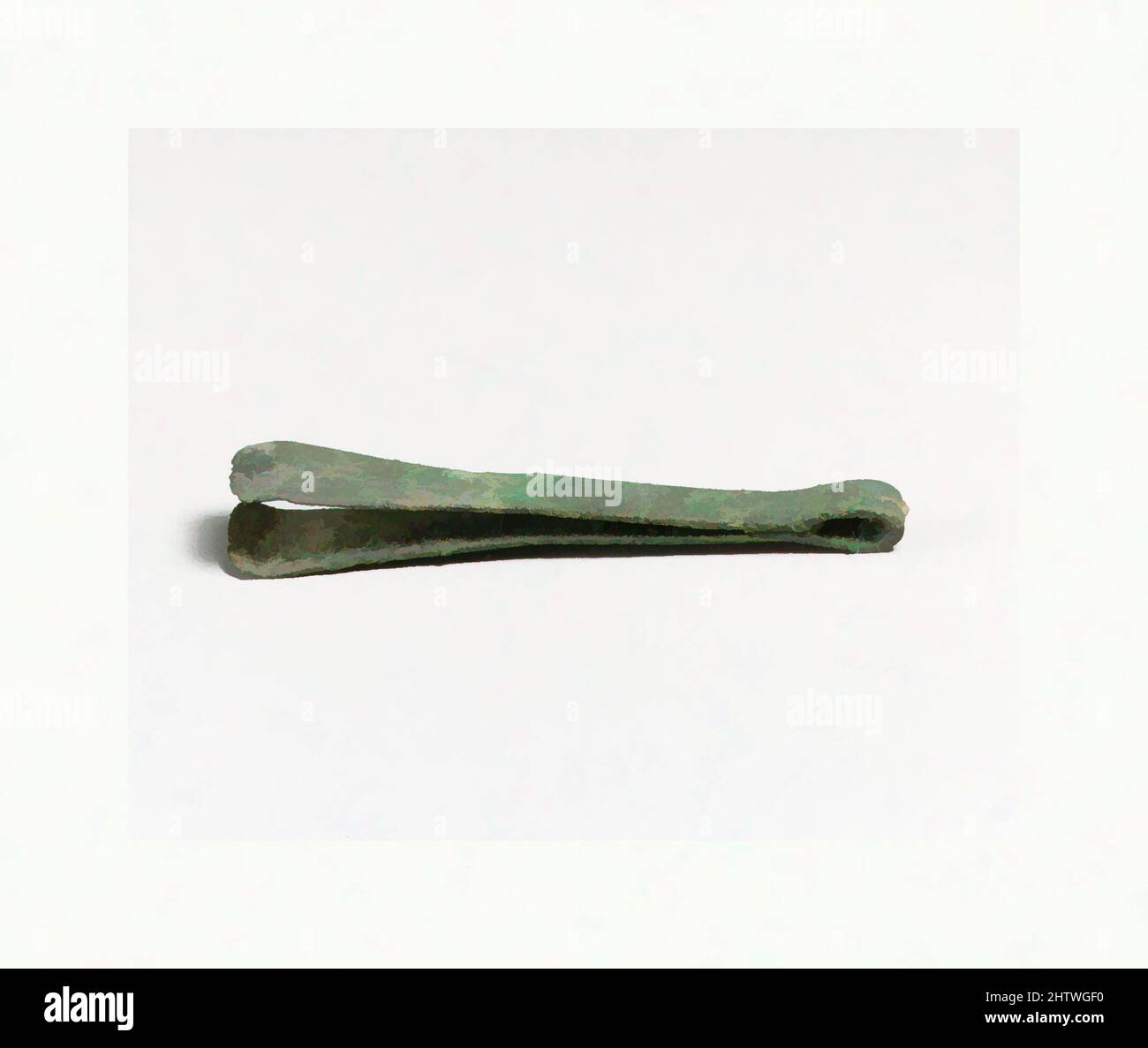 Art inspired by Tweezers, Early Bronze Age, ca. 3200–2000 B.C., Cypriot, Bronze, Other: 2 11/16in. (6.8cm), Bronzes, Classic works modernized by Artotop with a splash of modernity. Shapes, color and value, eye-catching visual impact on art. Emotions through freedom of artworks in a contemporary way. A timeless message pursuing a wildly creative new direction. Artists turning to the digital medium and creating the Artotop NFT Stock Photo
