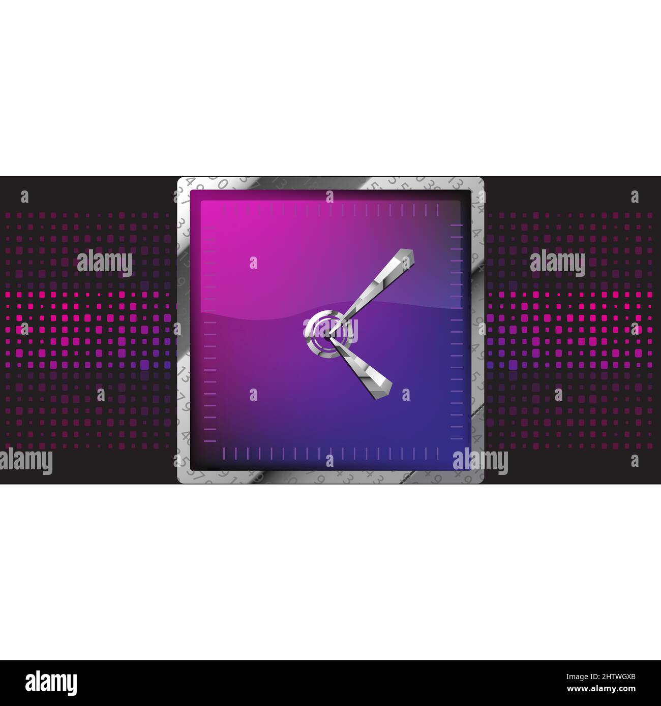 Scifi wrist clock vector illustration. Stock Vector