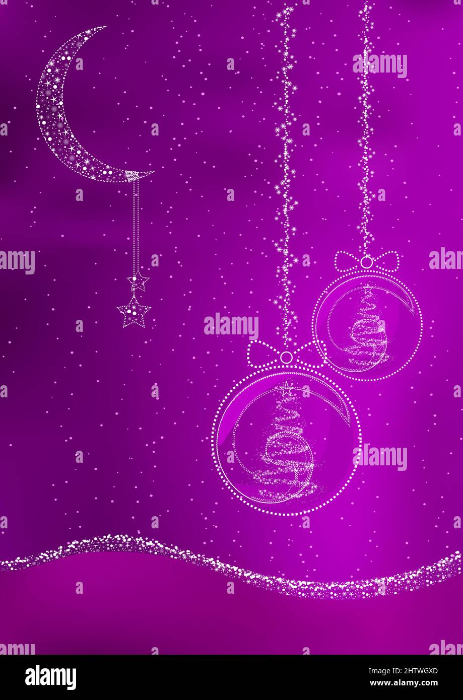 Christmas tree decoration vector illustration background Stock Vector ...