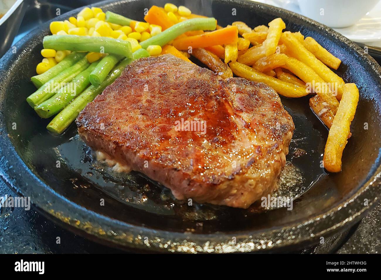 Sirloin Steak Grill at Platinum Grill Cafe, Jakarta, Indonesia Stock