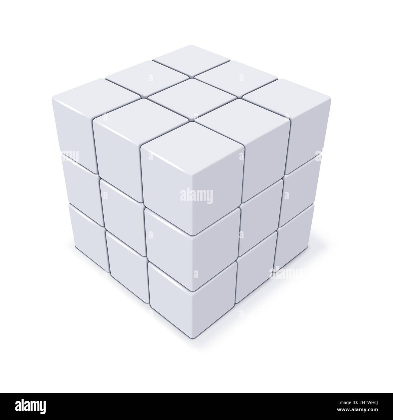 3d cube illustration isolated on white background Stock Vector Image ...