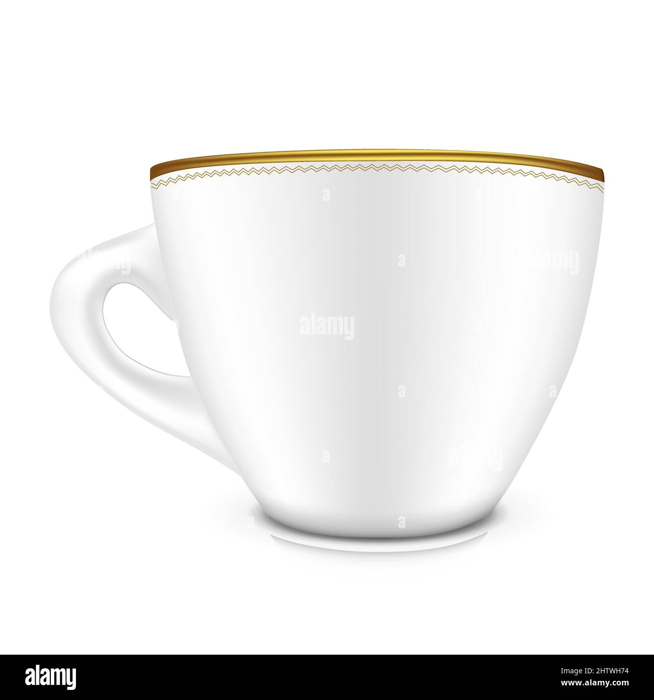 Cup illustration isolated on white background. Stock Vector