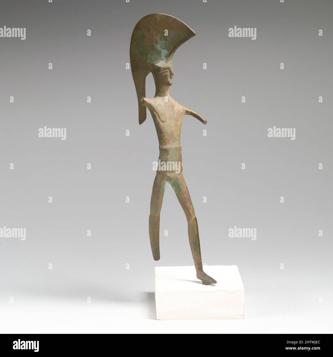Art inspired by Statuette of Ares ?, Bronze, H.: 8 in. (20.3 cm), Bronzes, Classic works modernized by Artotop with a splash of modernity. Shapes, color and value, eye-catching visual impact on art. Emotions through freedom of artworks in a contemporary way. A timeless message pursuing a wildly creative new direction. Artists turning to the digital medium and creating the Artotop NFT Stock Photo
