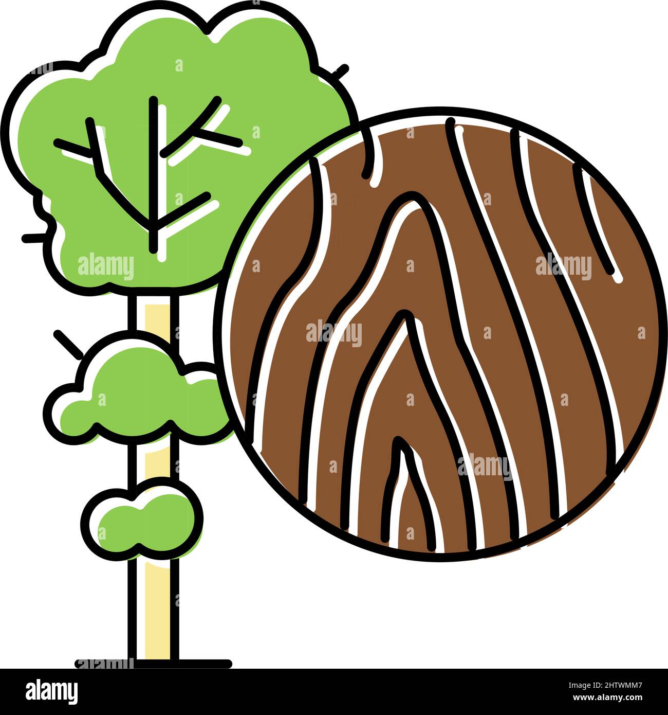 teak wood color icon vector illustration Stock Vector