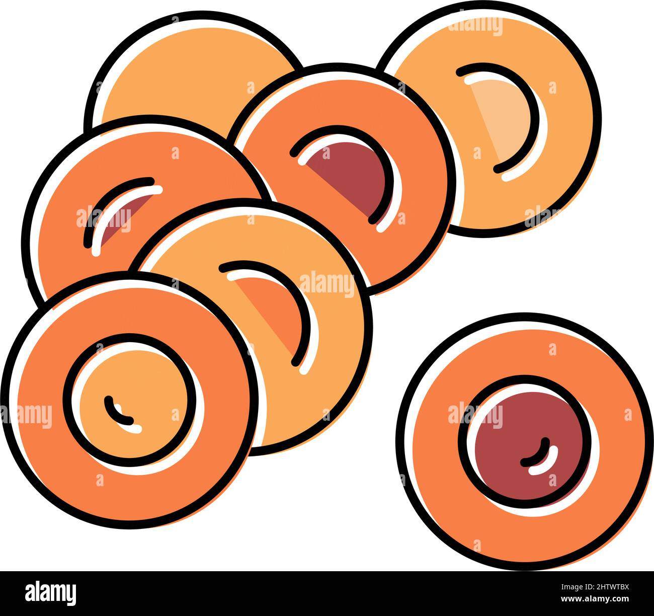 eggs salmon color icon vector illustration Stock Vector Image