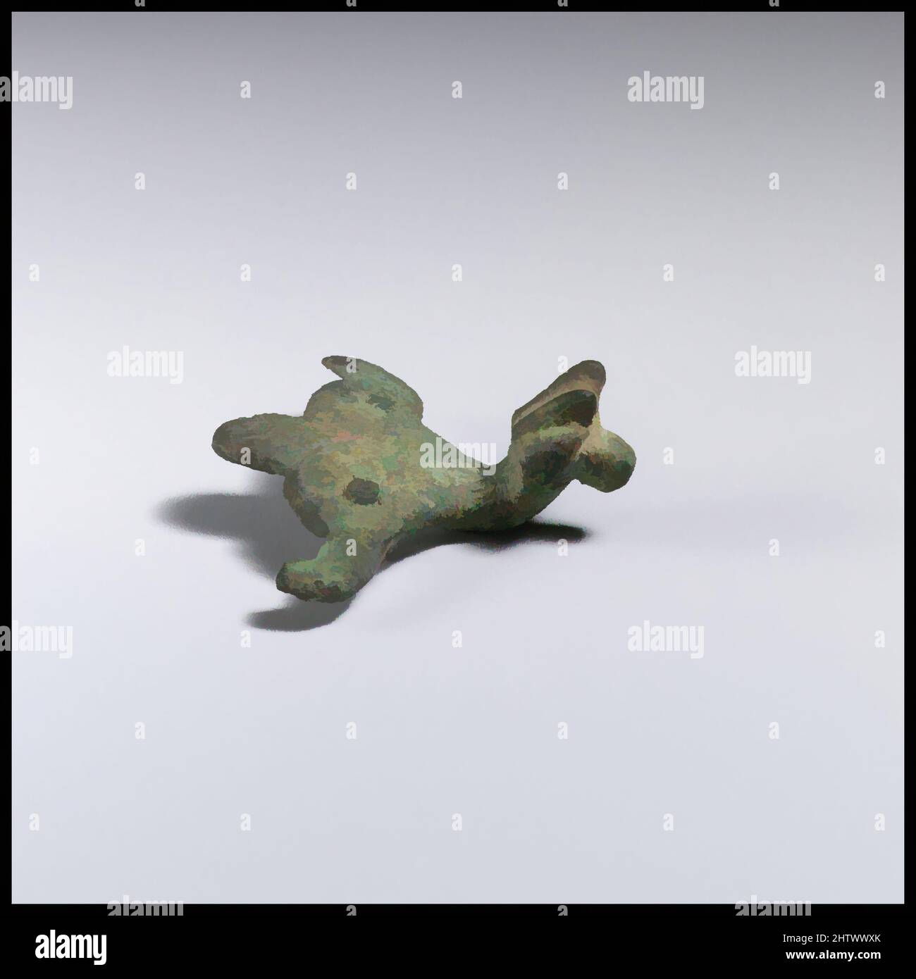Art inspired by Cista, foot, Bronze, H. 5.11 cm., Bronzes, Classic works modernized by Artotop with a splash of modernity. Shapes, color and value, eye-catching visual impact on art. Emotions through freedom of artworks in a contemporary way. A timeless message pursuing a wildly creative new direction. Artists turning to the digital medium and creating the Artotop NFT Stock Photo