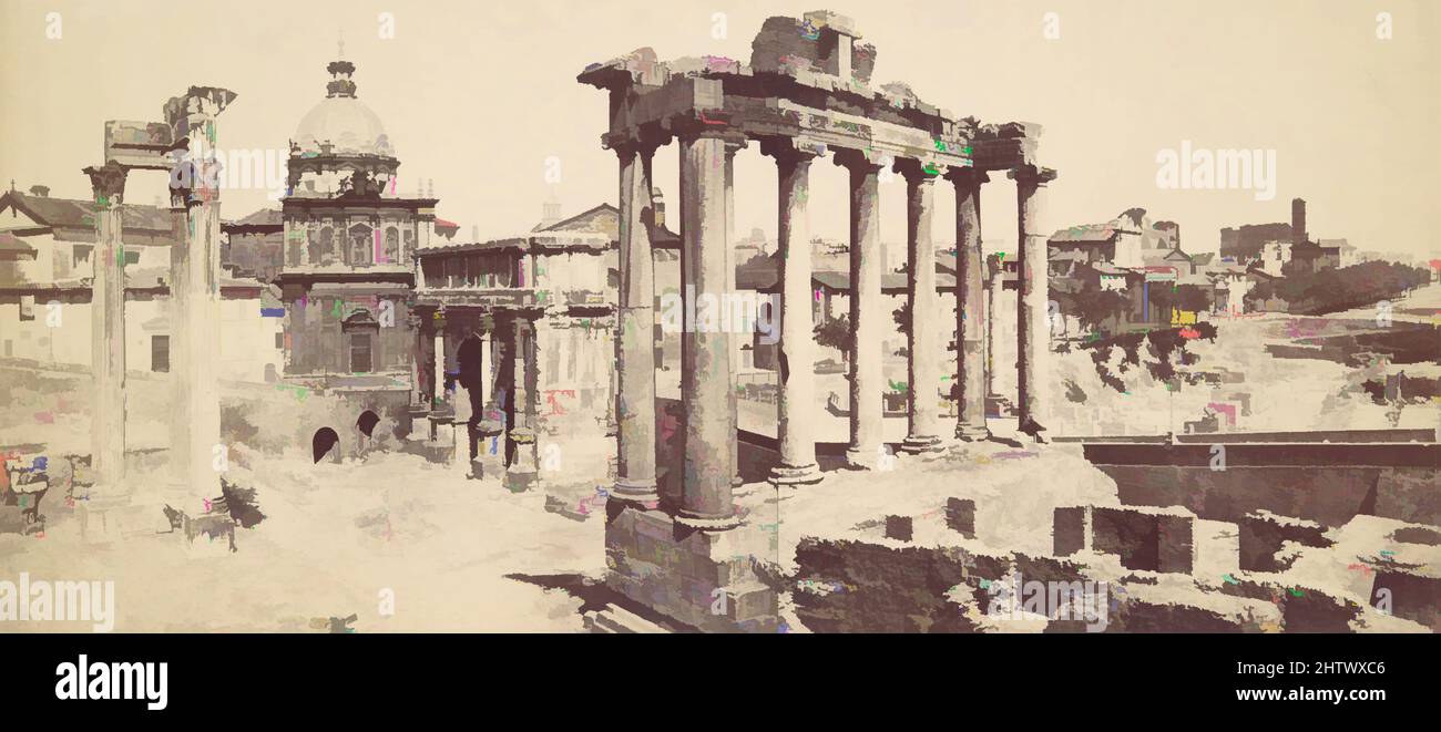 Art inspired by The Roman Forum, ca. 1870s, Albumen silver print, Photographs, Félix Bonfils (French, 1831–1885, Classic works modernized by Artotop with a splash of modernity. Shapes, color and value, eye-catching visual impact on art. Emotions through freedom of artworks in a contemporary way. A timeless message pursuing a wildly creative new direction. Artists turning to the digital medium and creating the Artotop NFT Stock Photo