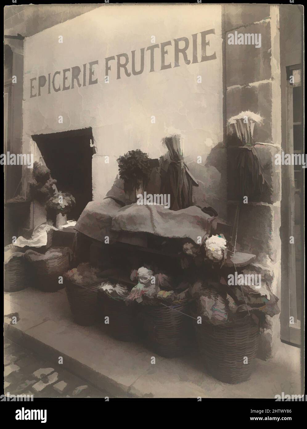 Art inspired by 15, rue Maître-Albert, 1912, Gelatin silver print from glass negative, 23.2 x 17.6 cm (9 1/8 x 6 15/16 in.), Photographs, Eugène Atget (French, Libourne 1857–1927 Paris), Eloquent testimony to Atget’s keen regard for the expressions of common folk, this photograph was, Classic works modernized by Artotop with a splash of modernity. Shapes, color and value, eye-catching visual impact on art. Emotions through freedom of artworks in a contemporary way. A timeless message pursuing a wildly creative new direction. Artists turning to the digital medium and creating the Artotop NFT Stock Photo