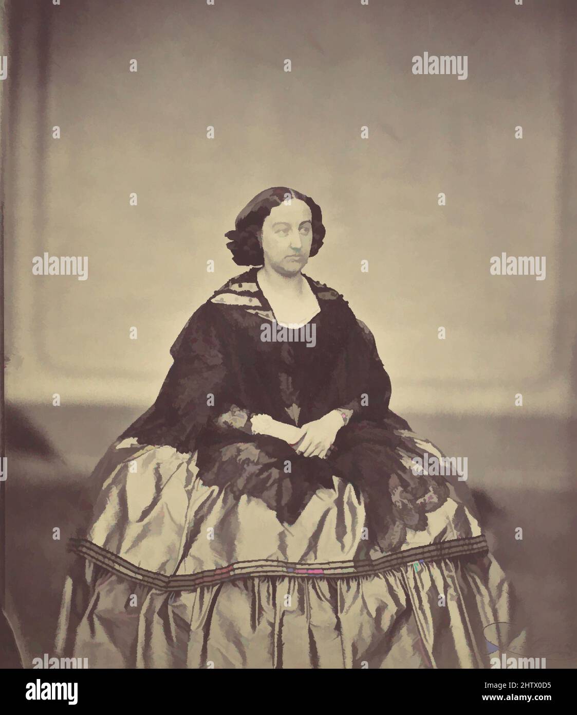 Art inspired by Marie Antoine, geb. Woes, 1850s–60s, Albumen silver print from glass negative, 23.8 x 21.2 cm. (9 3/8 x 8 3/6 in.), Photographs, Franz Antoine (Austrian, 1814–1882, Classic works modernized by Artotop with a splash of modernity. Shapes, color and value, eye-catching visual impact on art. Emotions through freedom of artworks in a contemporary way. A timeless message pursuing a wildly creative new direction. Artists turning to the digital medium and creating the Artotop NFT Stock Photo