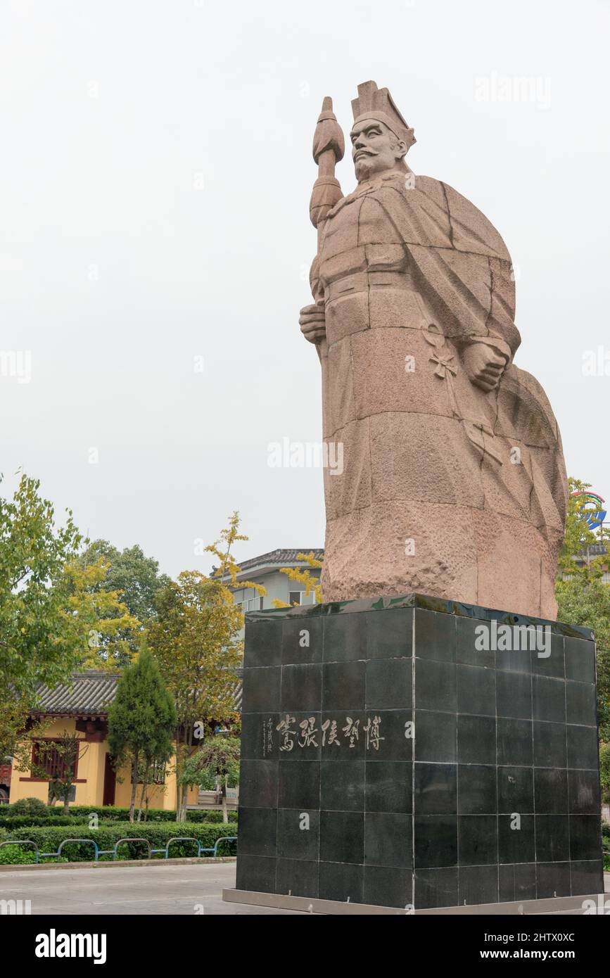 CHENGGU, CHINA - Statue of Zhang Qian, Chenggu, Hanzhong, Shaanxi, China. Zhang Qian(?-114 BCE) was a famous Explorer and diplomat. Stock Photo