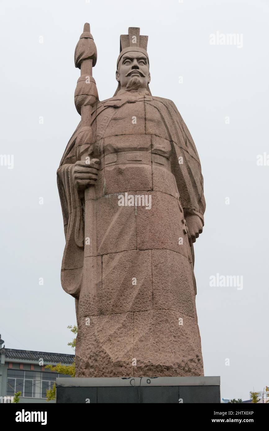 CHENGGU, CHINA - Statue of Zhang Qian, Chenggu, Hanzhong, Shaanxi, China. Zhang Qian(?-114 BCE) was a famous Explorer and diplomat. Stock Photo