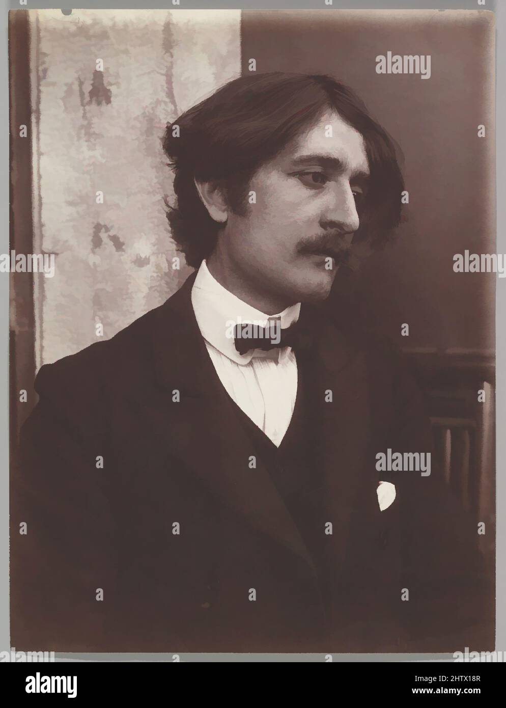 Art inspired by Man, ca. 1900, Gelatin silver print, 8 3/4 x 6 2/3, Photographs, Wilhelm von Gloeden (Italian, born Germany, 1886–1931, Classic works modernized by Artotop with a splash of modernity. Shapes, color and value, eye-catching visual impact on art. Emotions through freedom of artworks in a contemporary way. A timeless message pursuing a wildly creative new direction. Artists turning to the digital medium and creating the Artotop NFT Stock Photo