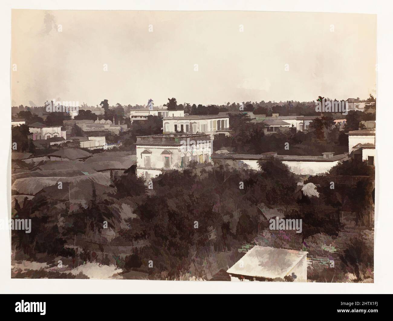 Art inspired by View in Calcutta, 1858–61, Albumen silver print, Image: 17.4 x 23.3 cm (6 7/8 x 9 3/16 in.), Photographs, Unknown, Classic works modernized by Artotop with a splash of modernity. Shapes, color and value, eye-catching visual impact on art. Emotions through freedom of artworks in a contemporary way. A timeless message pursuing a wildly creative new direction. Artists turning to the digital medium and creating the Artotop NFT Stock Photo