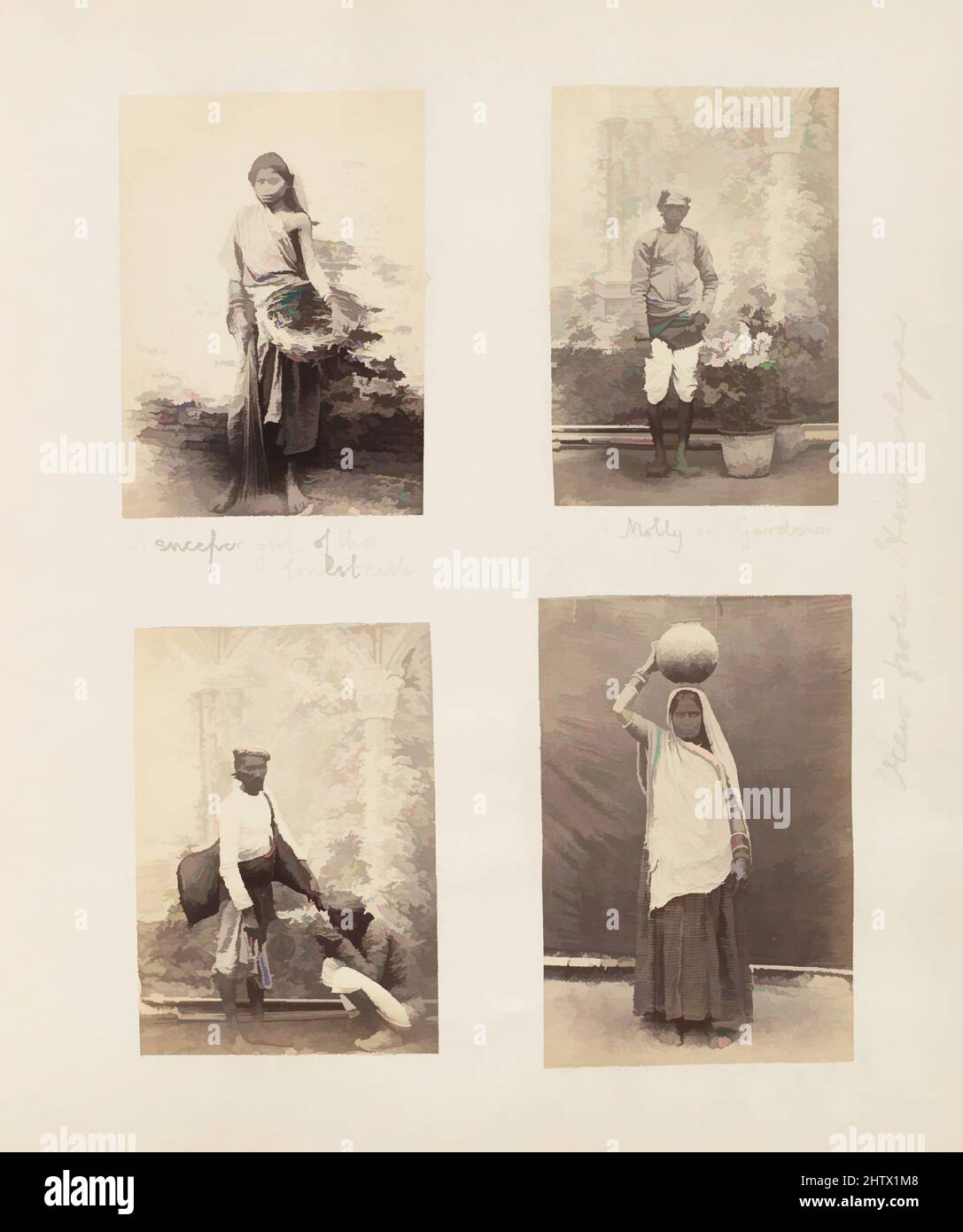 Art inspired by A Sweeper Girl of the Lowest Caste, 1850s, Albumen silver print, Image: 9.4 x 6.8 cm (3 11/16 x 2 11/16 in.), Photographs, Unknown, Classic works modernized by Artotop with a splash of modernity. Shapes, color and value, eye-catching visual impact on art. Emotions through freedom of artworks in a contemporary way. A timeless message pursuing a wildly creative new direction. Artists turning to the digital medium and creating the Artotop NFT Stock Photo
