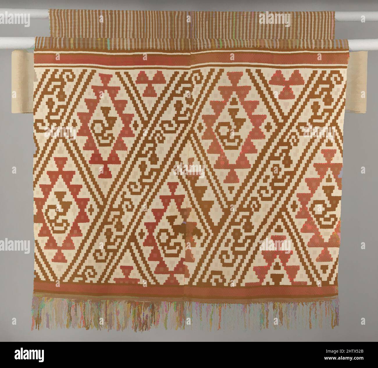 Art inspired by Loincloth, 12th–15th century, Peru, Chimú, Cotton, camelid hair, L. (without tie) 158 x W. 45 in. (401.3 x 114.3 cm), Textiles-Woven, Classic works modernized by Artotop with a splash of modernity. Shapes, color and value, eye-catching visual impact on art. Emotions through freedom of artworks in a contemporary way. A timeless message pursuing a wildly creative new direction. Artists turning to the digital medium and creating the Artotop NFT Stock Photo