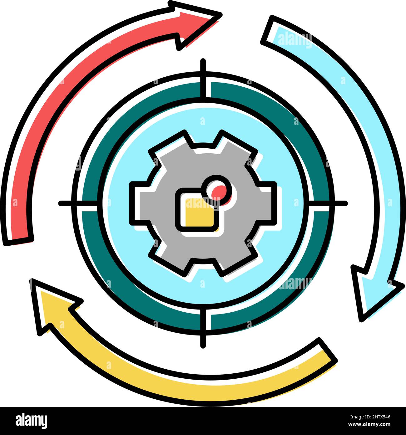 system working process color icon vector illustration Stock Vector ...