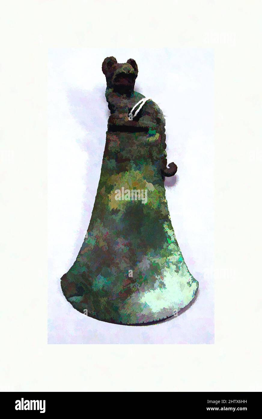 Art Inspired By Knife Feline 2nd 7th Century Peru Moche Copper Cast Shell Turquoise Length 5 3 4 In 14 7 Cm Metal Implements Classic Works Modernized By Artotop With A Splash Of Modernity Shapes Color And