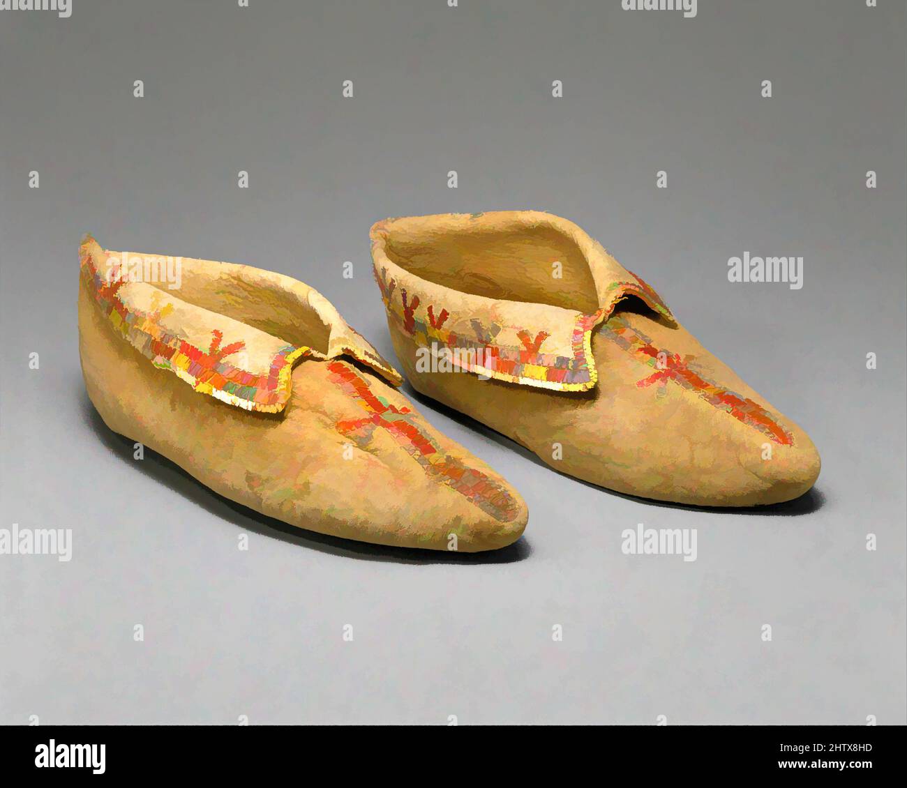 Art inspired by Pair of Moccasins, ca. 1808, United States, New York ...