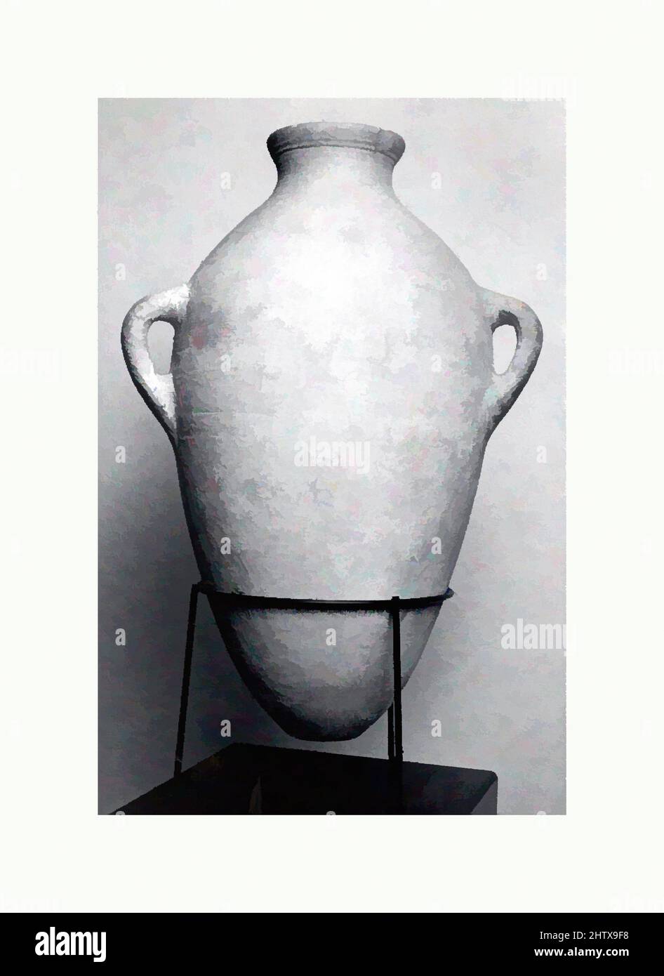 Art inspired by Canaanite jar, Late Bronze Age, ca. 1500–1400 B.C., Levant, Canaanite, Ceramic, H. 22.5 in. (57.1 cm), W. 15.5 in. (39.4 cm.), Ceramics-Vessels, Classic works modernized by Artotop with a splash of modernity. Shapes, color and value, eye-catching visual impact on art. Emotions through freedom of artworks in a contemporary way. A timeless message pursuing a wildly creative new direction. Artists turning to the digital medium and creating the Artotop NFT Stock Photo