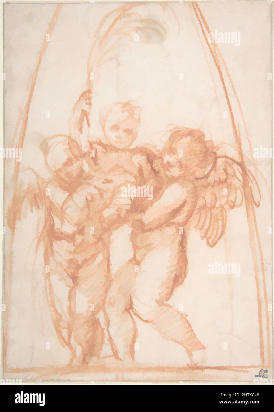 Art inspired by Anteros Victorious, 1560–1609, Red chalk, sheet: 8 13/16 x 6 1/4 in. (22.4 x 16 cm), Drawings, Annibale Carracci (Italian, Bologna 1560–1609 Rome, Classic works modernized by Artotop with a splash of modernity. Shapes, color and value, eye-catching visual impact on art. Emotions through freedom of artworks in a contemporary way. A timeless message pursuing a wildly creative new direction. Artists turning to the digital medium and creating the Artotop NFT Stock Photo