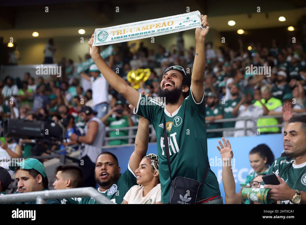 Sao Paulo, Sao Paulo, Brasil. 2nd Mar, 2022. Soccer match between Palmeiras and Athletico Paranaense, valid for the Sudamericana Soccer Recopa Final, held at the Allianz Parque stadium, in Sao Paulo, on Wednesday (20). The Palmeiras team won the match 2-0, with goals from Ze Rafael and Danilo and won the competition title. Credit: Leco Viana/TheNews2 (Credit Image: © Leco Viana/TheNEWS2 via ZUMA Press Wire) Stock Photo