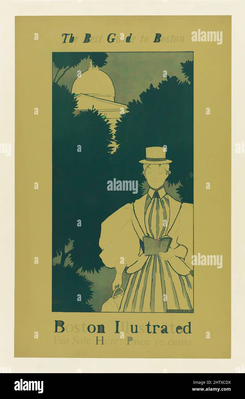 Art inspired by The Best Guide to Boston, 1895, Lithograph, Sheet: 18 ...