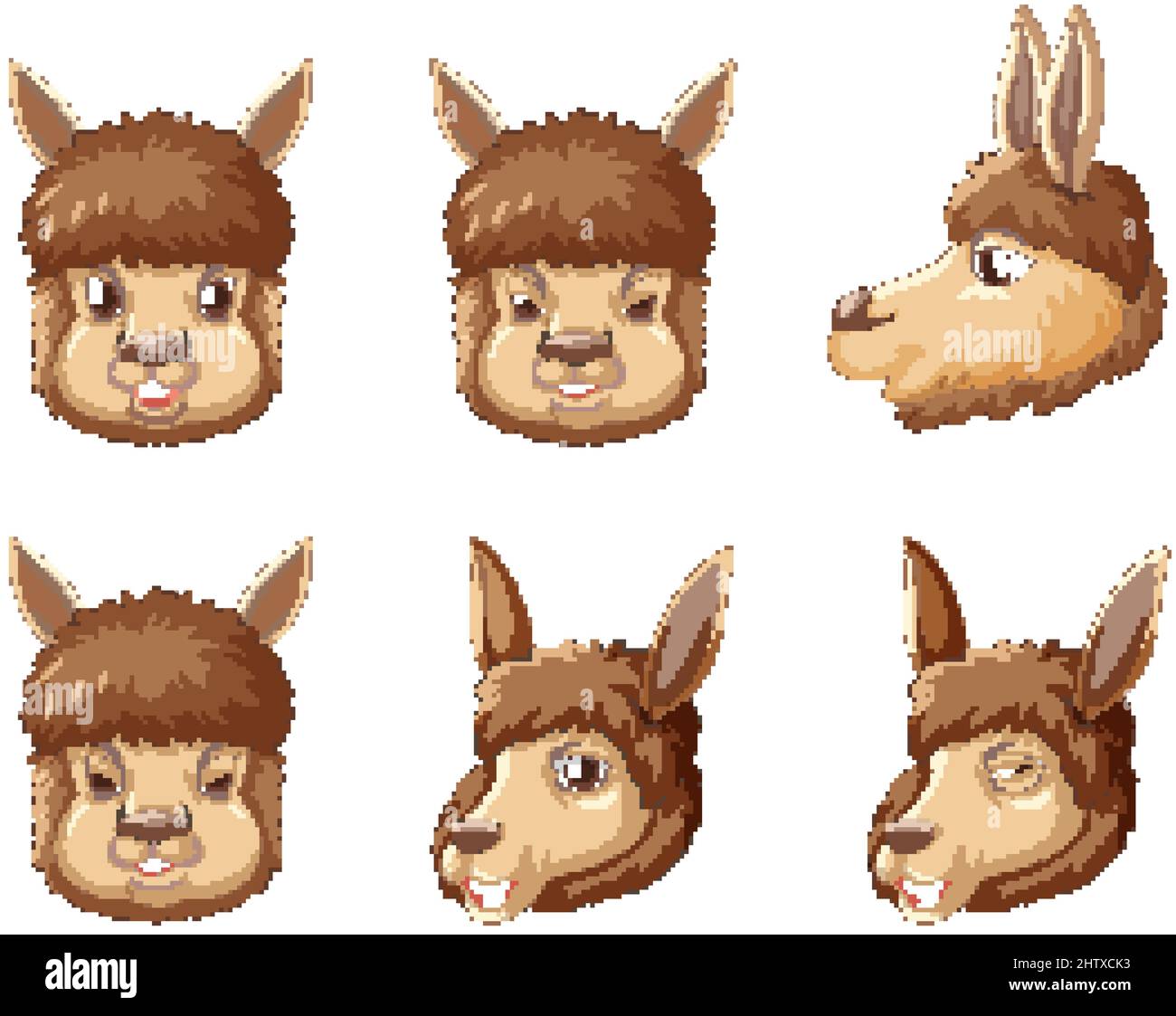 A set alpaca on white background illustration Stock Vector Image & Art ...