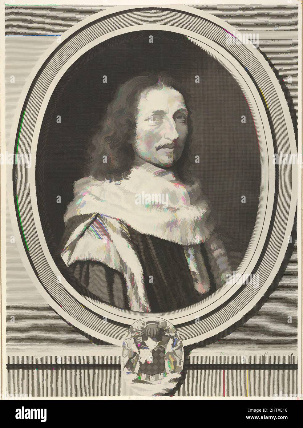 Art inspired by Guillaume de Lamoignon, 1659, Engraving; first state of two (Petitjean & Wickert), sheet: 12 3/8 x 9 1/4 in. (31.5 x 23.5 cm), Prints, Robert Nanteuil (French, Reims 1623–1678 Paris, Classic works modernized by Artotop with a splash of modernity. Shapes, color and value, eye-catching visual impact on art. Emotions through freedom of artworks in a contemporary way. A timeless message pursuing a wildly creative new direction. Artists turning to the digital medium and creating the Artotop NFT Stock Photo