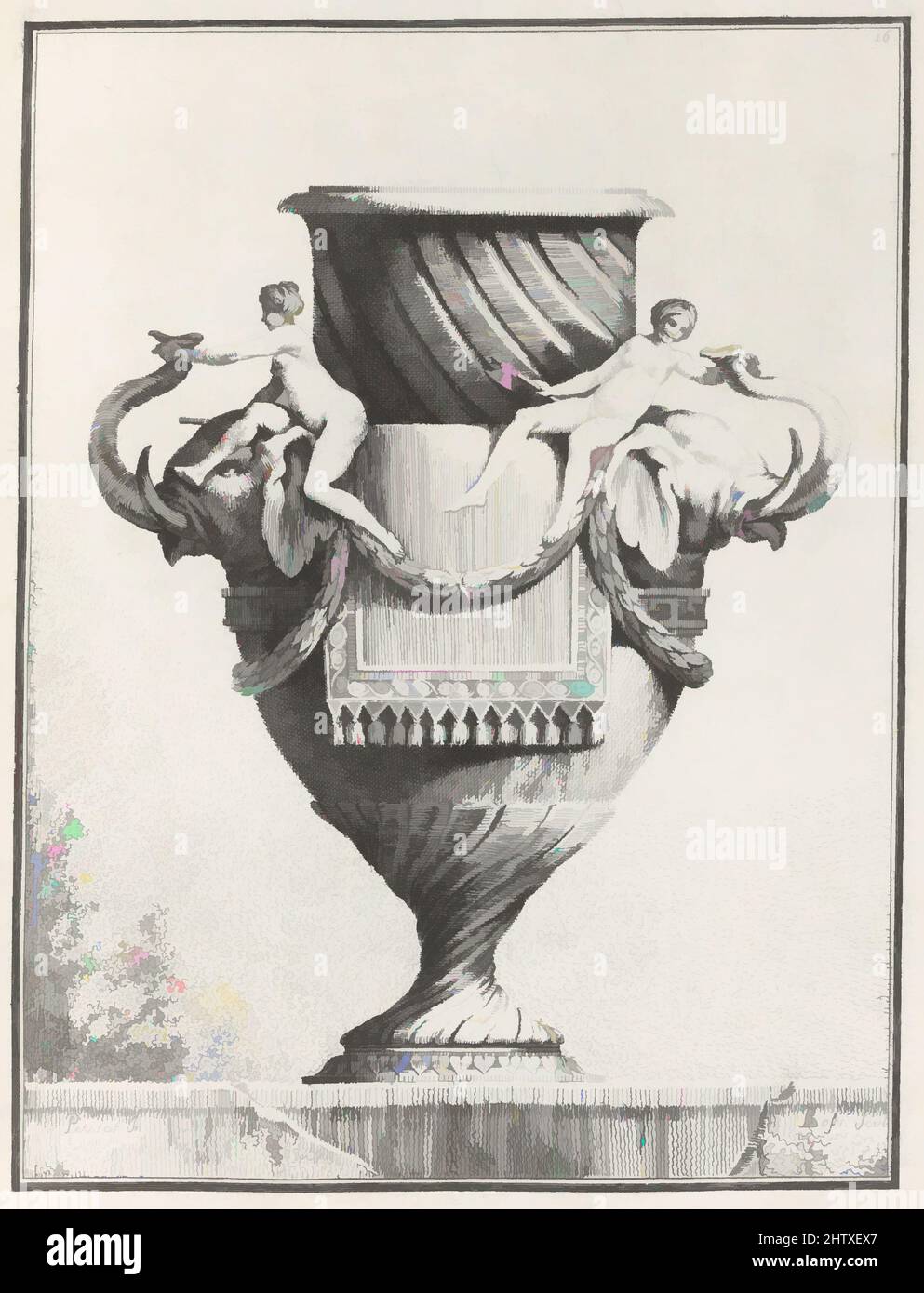 Art inspired by Suite de Vases, 1764, Etching, 12 7/8 x 9 1/8 x 11/16 in. (32.7 x 23.2 x 1.8 cm), Books, Ennemond Alexandre Petitot (French, Lyons 1727–1801 Parma, Classic works modernized by Artotop with a splash of modernity. Shapes, color and value, eye-catching visual impact on art. Emotions through freedom of artworks in a contemporary way. A timeless message pursuing a wildly creative new direction. Artists turning to the digital medium and creating the Artotop NFT Stock Photo