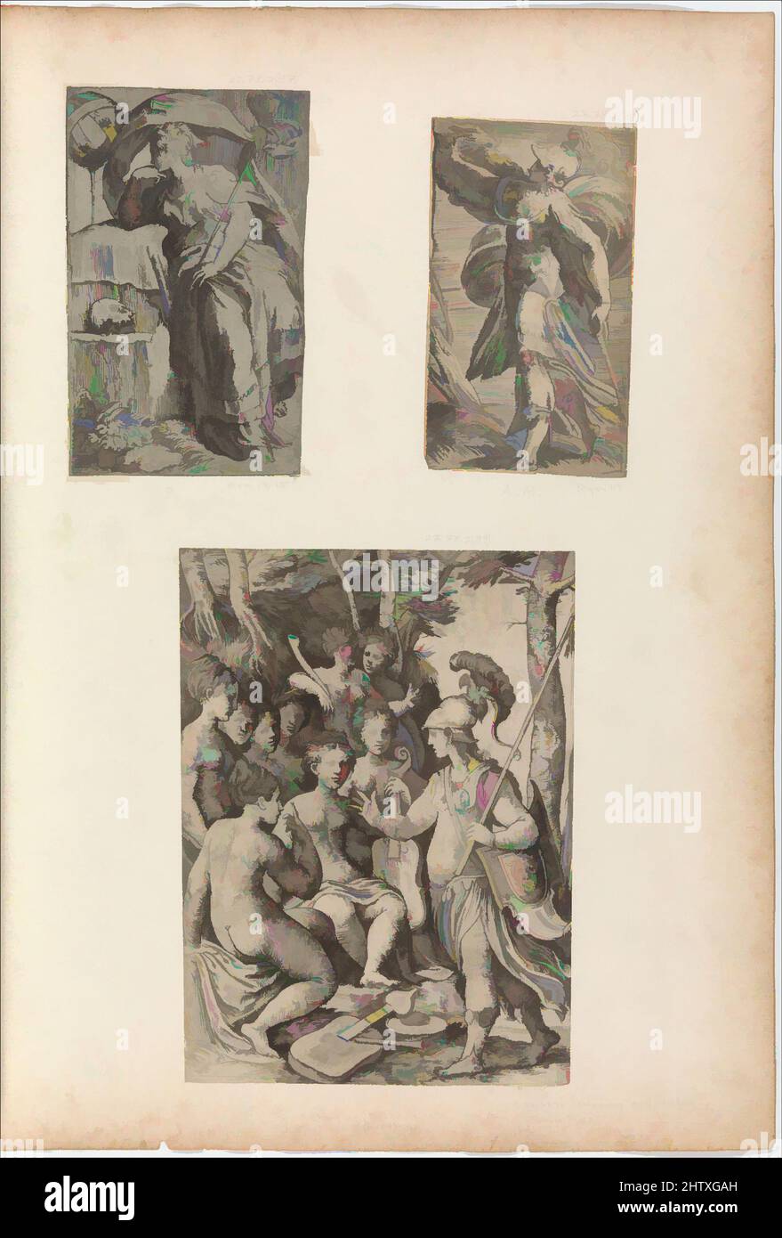 Art inspired by Minerva and the Muses, n.d., Etching and drypoint, Plate: 8 11/16 × 6 1/2 in. (22.1 × 16.5 cm), Prints, The Muses, daughters of Zeus and Mnemosyne (Memory), are mentioned by the Greek poets Hesiod and Homer as sources of inspiration for poets and musicians. Ovid (, Classic works modernized by Artotop with a splash of modernity. Shapes, color and value, eye-catching visual impact on art. Emotions through freedom of artworks in a contemporary way. A timeless message pursuing a wildly creative new direction. Artists turning to the digital medium and creating the Artotop NFT Stock Photo