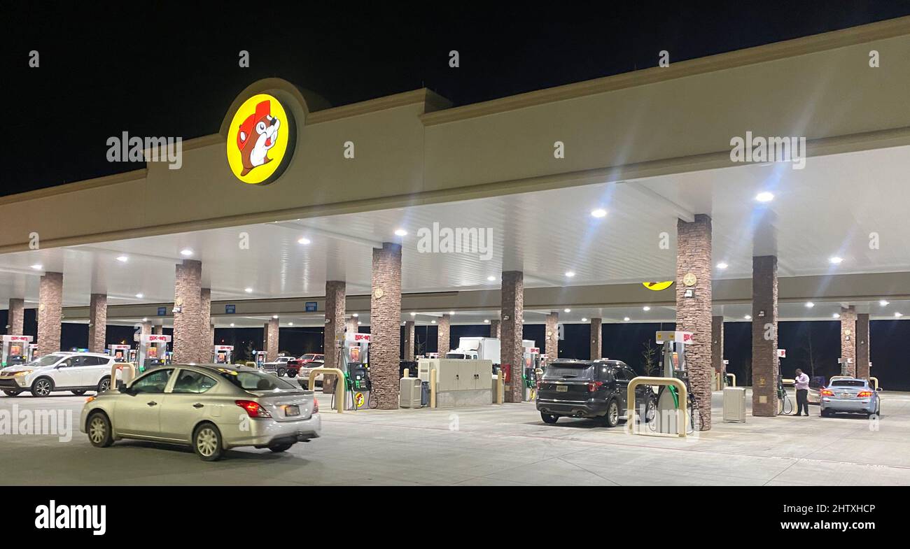 Calhoun, USA. 2nd Mar, 2022. Buccee's is a popular large