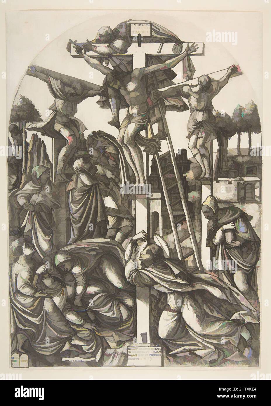 Art inspired by The Deposition, n.d., Engraving, sheet: 11 15/16 x 8 9/16 in. (30.4 x 21.7 cm), Prints, Jean Duvet (French, ca. 1485–after 1561, Classic works modernized by Artotop with a splash of modernity. Shapes, color and value, eye-catching visual impact on art. Emotions through freedom of artworks in a contemporary way. A timeless message pursuing a wildly creative new direction. Artists turning to the digital medium and creating the Artotop NFT Stock Photo