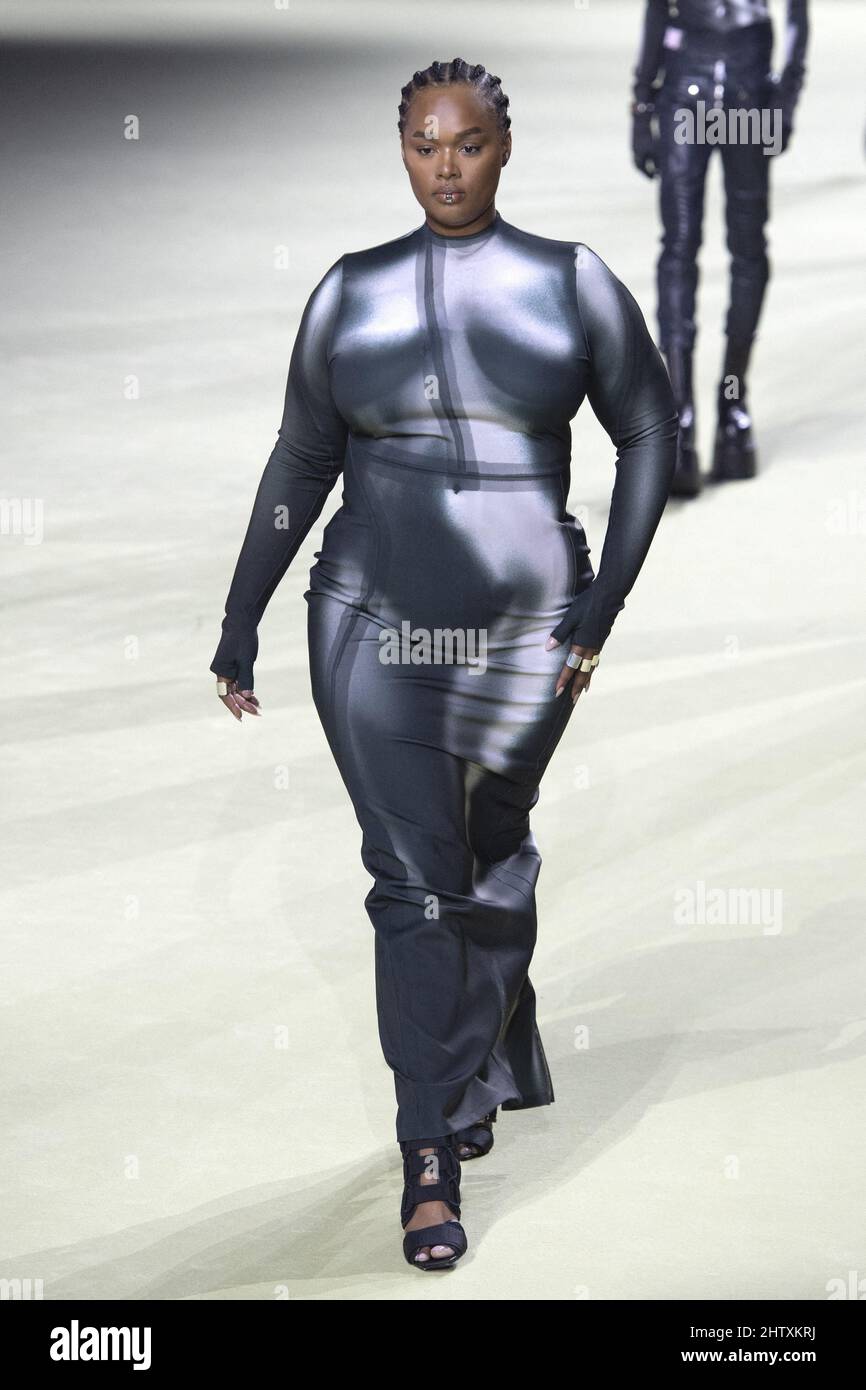 Precious Lee wearing dress by Brandon Maxwell walks runway for 11 Honore  fashion show during Fall/Winter New York Fashion Week at Spring Studios  (Photo by Lev Radin / Pacific Press Stock Photo 