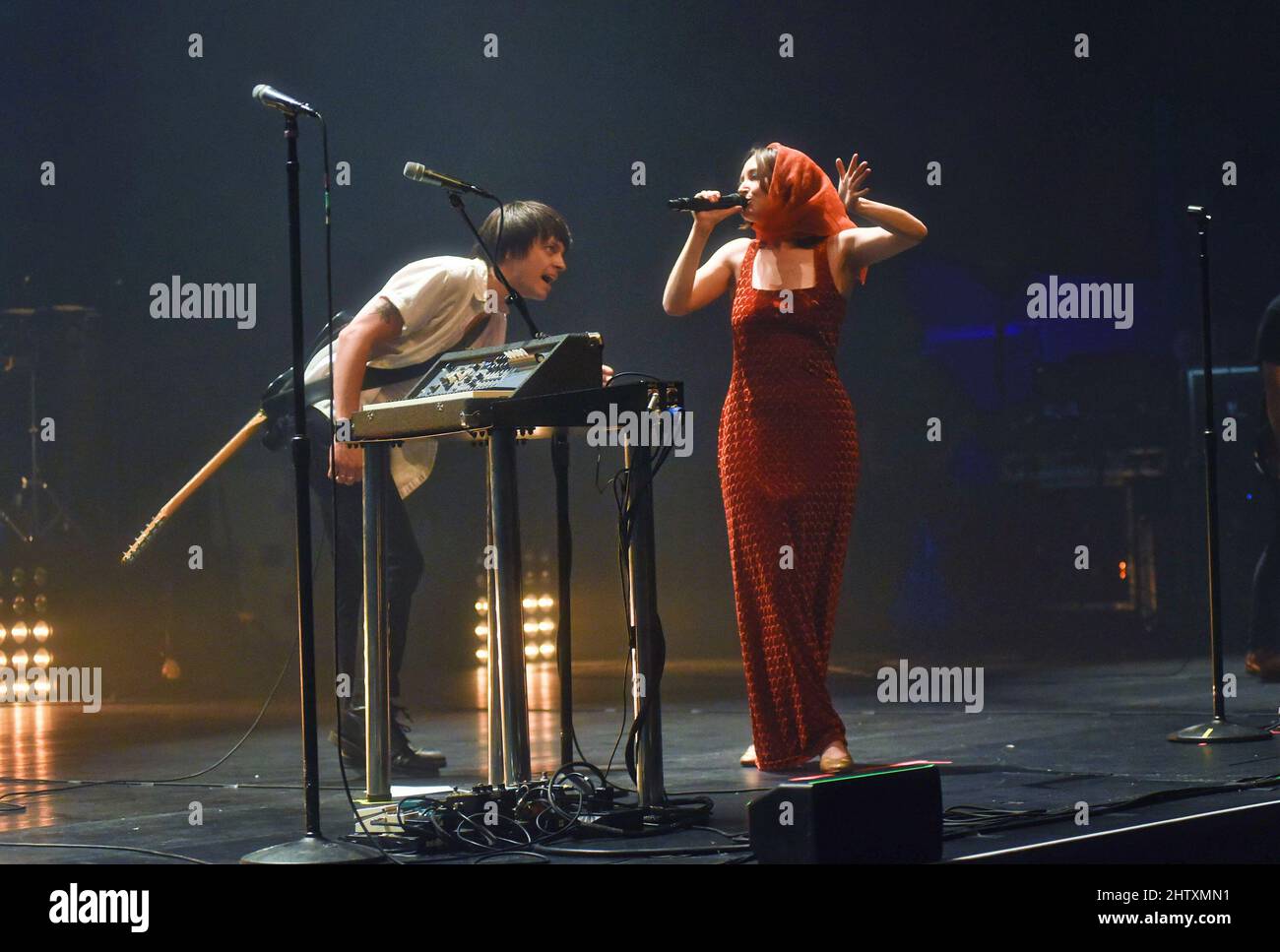 02 March 2022 - Canadian alternative rock band July Talk resume their North  American Tour after COVID-19 pause. File Photo: July Talk 2021 Tour,  FirstOntario Concert Hall, Hamilton, Ontario, Canada. Photo Credit: