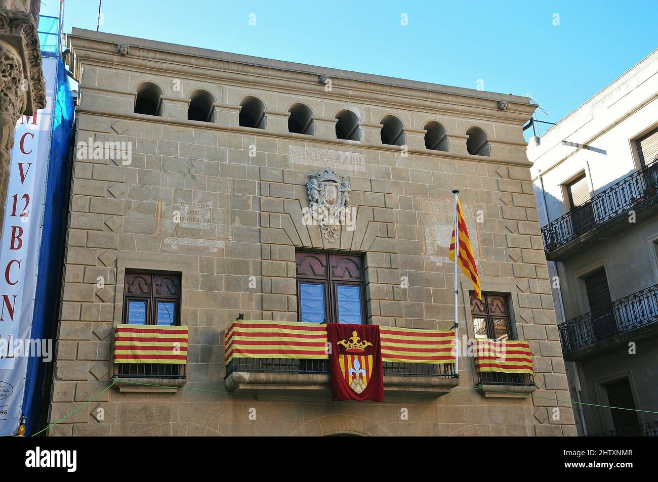 Town hall of Agramunt of the county of Urgel province of Lleida, Catalonia, Spain Stock Photo