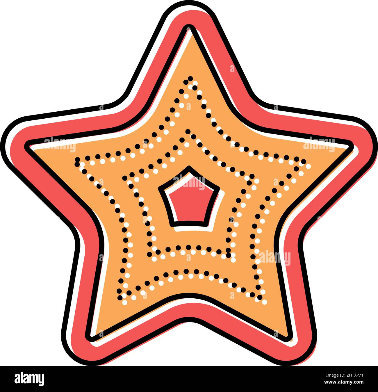 star ocean color icon vector illustration Stock Vector