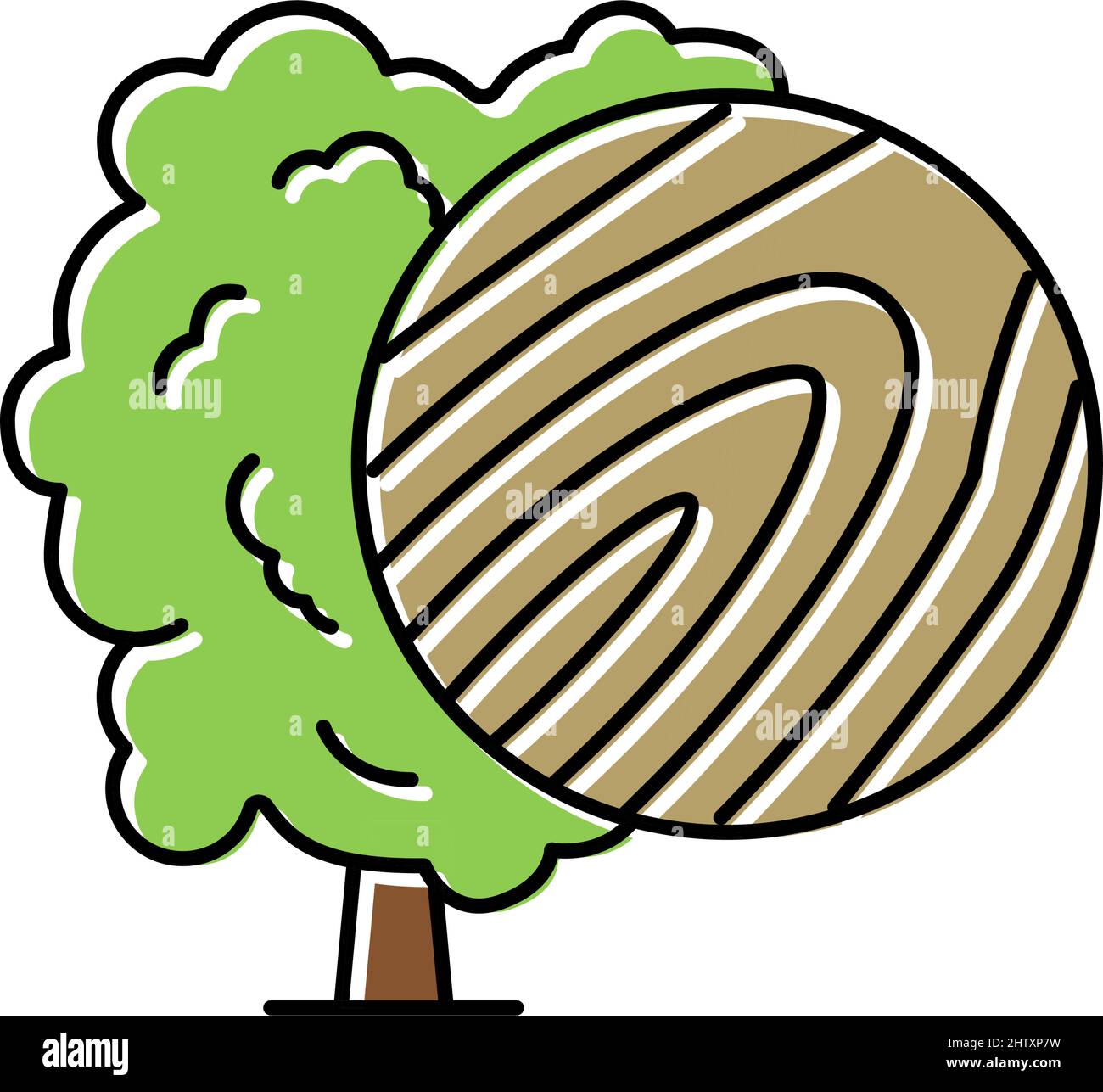 linden wood color icon vector illustration Stock Vector Image & Art - Alamy