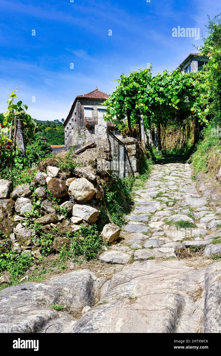 Passadicos trail, Sistelo village, Peneda Geres, Minho, Portugal Stock Photo