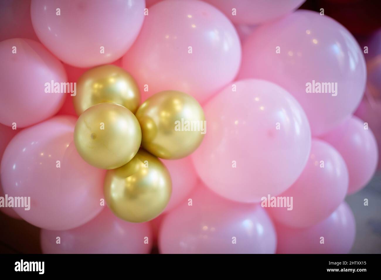 background many colored balloons forming a bright background wallpaper image. Stock Photo
