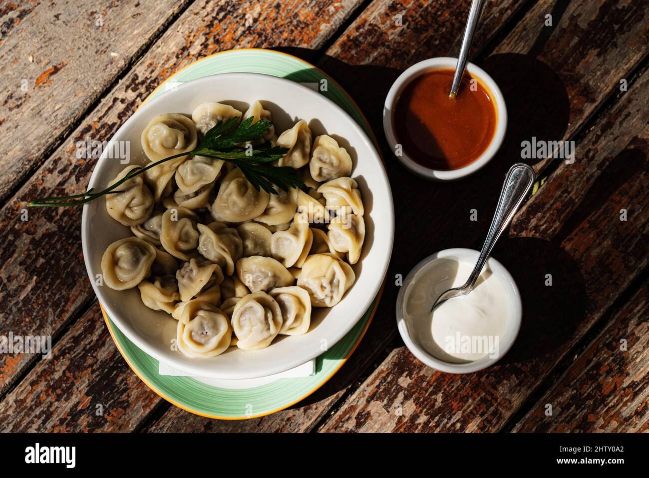 Food, Still, Pelmeni, traditional Ukrainian dumplings, authentic ...