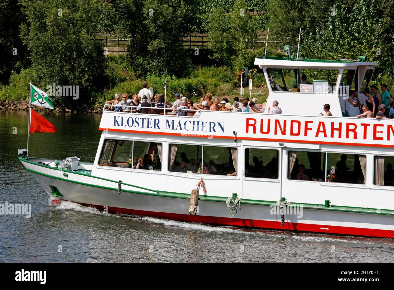 Round trip boat Moselle Cochem, Rhineland-Palatinate, Germany Stock Photo