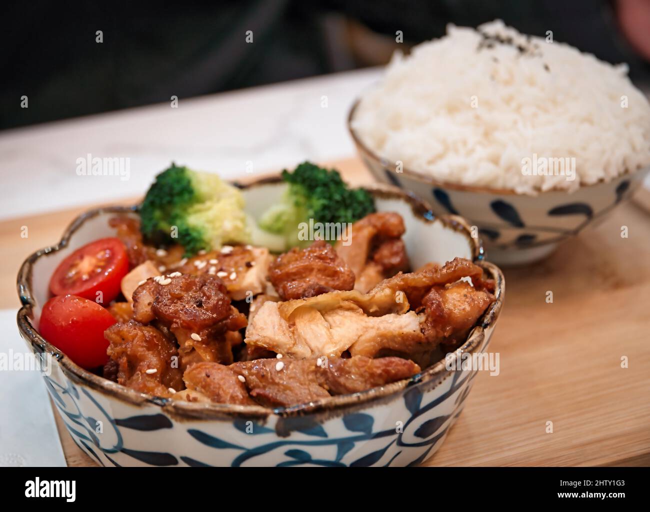 Korean meal in a restaurant, delicious asian food, healthy meal Stock