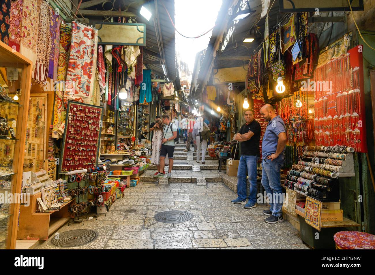 Souvenir shops, Bazaar, Old City, Jerusalem, Israel Stock Photo Alamy