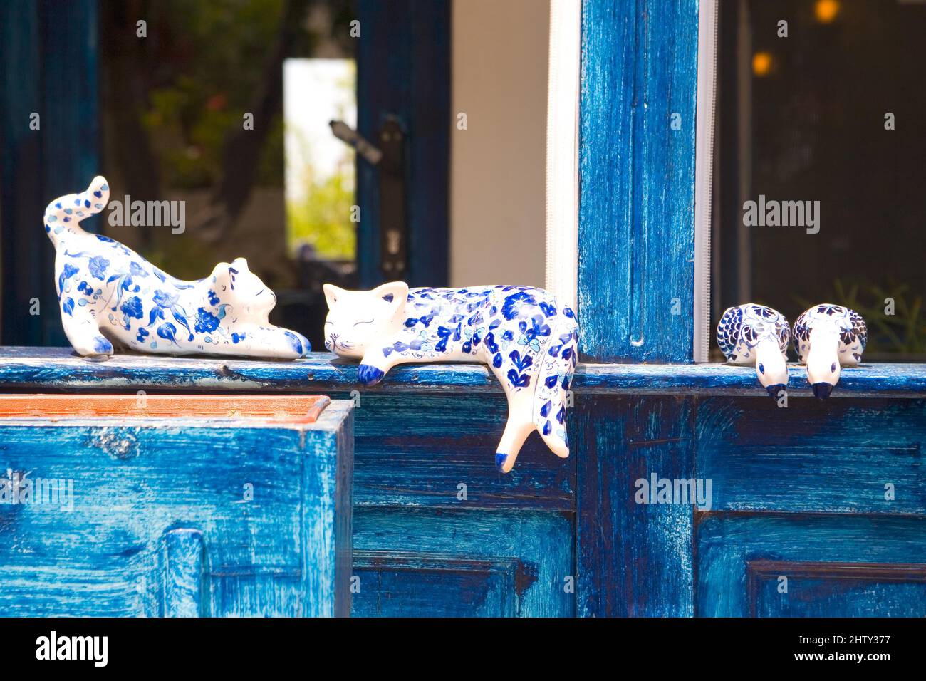Procellan cats, restaurant, Kas, Lycia, Turkey Stock Photo Alamy