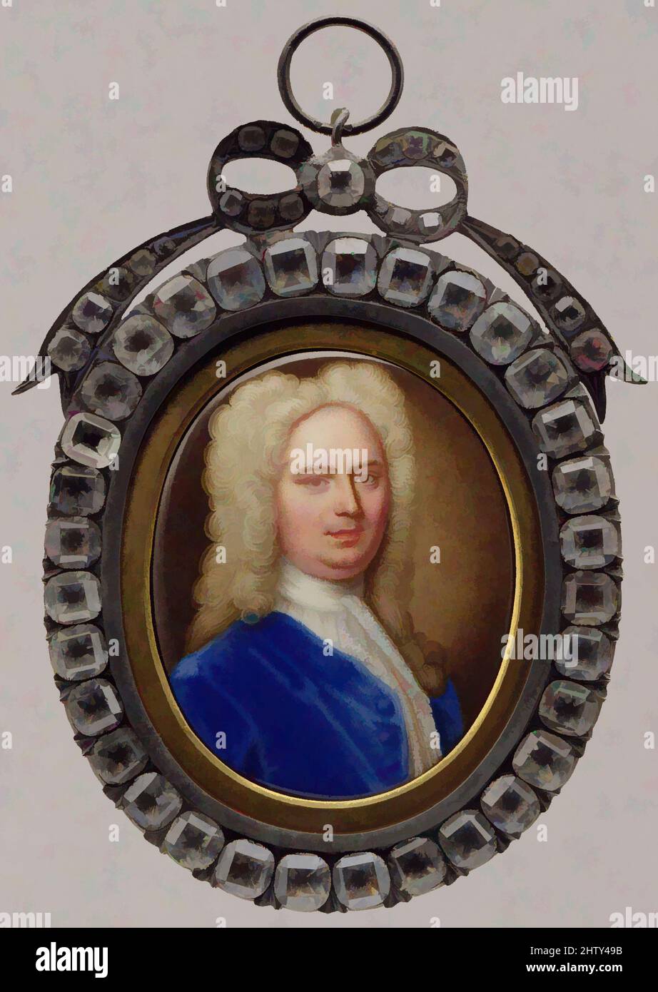 Art inspired by Richard Abell, 1724, Enamel, Oval, 1 3/4 x 1 3/8 in. (45 x 35 mm), Miniatures, Christian Friedrich Zincke (German, Dresden 1683/85–1767 London, Classic works modernized by Artotop with a splash of modernity. Shapes, color and value, eye-catching visual impact on art. Emotions through freedom of artworks in a contemporary way. A timeless message pursuing a wildly creative new direction. Artists turning to the digital medium and creating the Artotop NFT Stock Photo